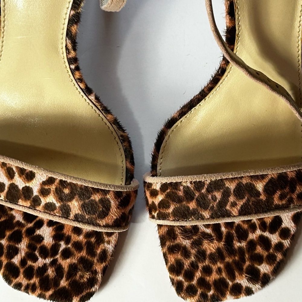 Vince Camuto NWOT Lauralie Real Cow Hair Fur Pump Sandals Leopard Size 7.5 - Picture 3 of 15